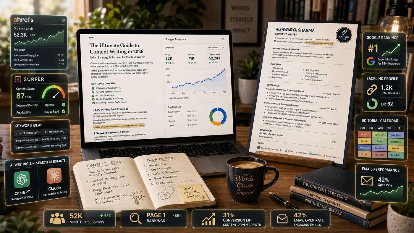 Content Writer Resume 2026 - Complete Guide with Examples